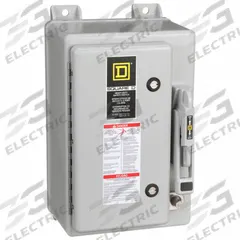 SQUARE D Safety Switch: Non-Fusible, 30 A, Three Phase, 600V AC, Non-Metallic, Indoor/Outdoor (MPN HU361DF). Key specifications — attr867131: SQUARE D.
