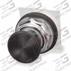 SCHNEIDER Mushroom Head Push Button: Black, 30 mm Mounting Size, Metallic, Momentary (MPN 9001KR4B). Key specifications — Brand: SCHNEIDER; Action: Momentary; Series: 9001K; Push Button Material Type: Metallic.