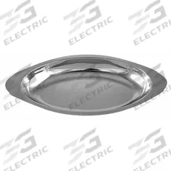 ITI Oval Au-Gratin: 12 oz Capacity, 1 in Overall Dp, 4 7/8 in Overall Wd, 9 1/8 in Overall Lg (MPN ITW-I-I-12). Key specifications — Material: Stainless Steel; Brand: ITI; Color: Silver.