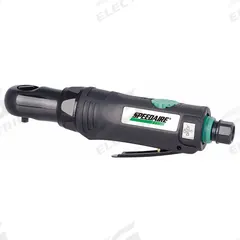 SPEEDAIRE Ratchet: Medium Duty, Square, 1/4 in Drive Size, 200 RPM, 30 ft-lb Fastening Torque (MPN 21AA62). Key specifications — attr1321072: Ball Detent; attr1321093: SPEEDAIRE.