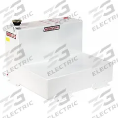 Transfer Tank: White, L-Shape, 50 gal Capacity, Steel, 12 ga Thick, Powder-Coated (MPN 350-3-02). Key specifications — For Use With: Diesel Fuel; Brand: WEATHER GUARD.