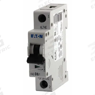 EATON Supplementary Protector: 20 A Amps, 48V DC, 15kA at 240/415V AC, Lug, FAZ - B-Curve, 1-Pole UL1077 DIN Rail-Mount Supplementary Protectors