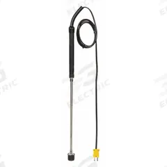 APPROVED VENDOR Surface Temperature Probe: -58°F to 932°F /-50°C to 500°C, 9 in Probe Lg, Type K (MPN 4JPN8). Key specifications — Brand: APPROVED VENDOR; Handle Type: Straight.
