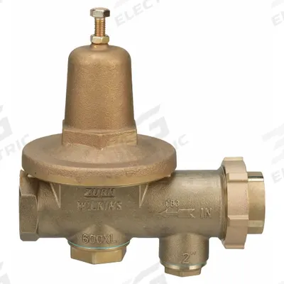 WILKINS Pressure Reducing Valve: FNPT x FNPT, 2 in Pipe Size, Bronze, 25 psi to 75 psi - Standard Capacity Water Pressure Regulators