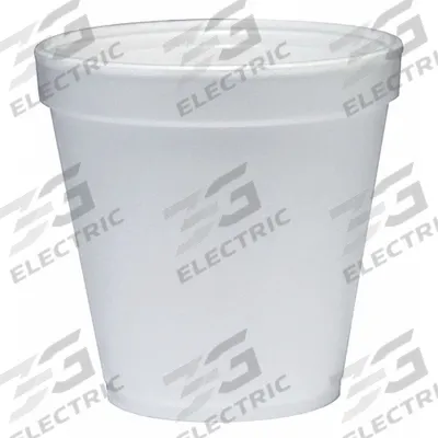 DART Disposable Carry-Out Soup Container: White, Foam, 16 oz Capacity, 1 Compartments - Round Foam Containers