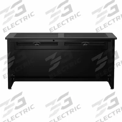 VERSADESK Computer Desk: Wood, Black Matrix, 0 Drawers, 60 in Overall Wd - Downview Computer Desk
