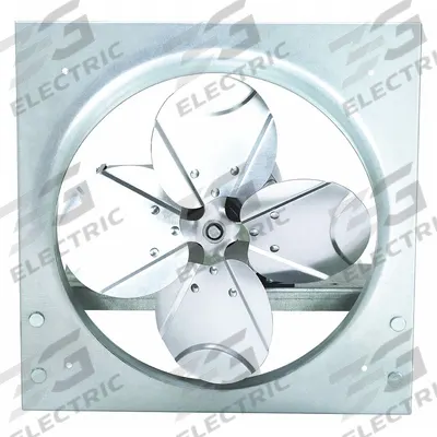 Dayton Exhaust/Supply Fan: 12 in Blade, 1/4 hp, Totally Enclosed, 208-230/460V AC - Direct-Drive Reversible Panel Fans