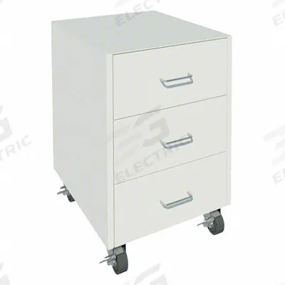 INSTOCK Mobile Cabinet: 27 1/8 in Overall Ht, 22 in Overall Dp, 24 in Overall Wd - Mobile Cabinets