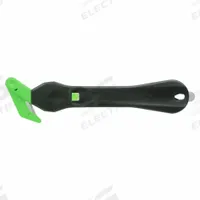 KLEVER Hook-Style Safety Cutter: 7 in Overall Lg, Straight Handle, Textured, Carbon Steel, 10 PK (MPN ECO-200XC-30EX). Key specifications — attr307620: Black; attr307617: Straight; attr307618: Textured; attr307619: Carbon Steel; attr307627: Includes Tape Splitter; attr324885: KLEVER.
