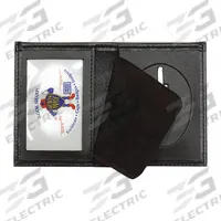 HEROS PRIDE Badge Holder: 2 3/4 in x 2 3/4 in, Black, Leather (MPN 9105-0010). Key specifications — attr188498: 2-3/4 in x 2-3/4 in; attr188499: Black; attr188500: Leather; attr193746: HEROS PRIDE.