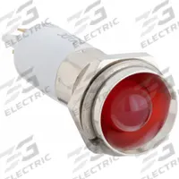 APPROVED VENDOR Protruding Panel Light: 12 mm Panel Mounting Hole Dia, LED, Red, Protruding Head (MPN 24M121). Key specifications — Brand: APPROVED VENDOR; Electrical Connection: 0.11 Male Quick Disconnect.