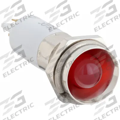 APPROVED VENDOR Protruding Panel Light: 12 mm Panel Mounting Hole Dia, LED, Red - LED Indicator Pilot Lights