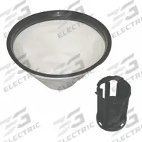 NILFISK Dome Filter: Nilfisk, Std, Wet/Dry, Cloth (MPN 140 8658 500). Key specifications — Filter Pickup Type: Wet/Dry; Filter Material: Cloth; Compatible Vacuum Brand: Nilfisk; Brand: NILFISK.