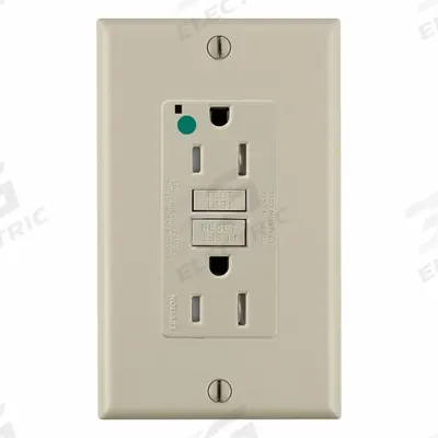 LEVITON GFCI Duplex Receptacle Outlet: Hospital Grade, Duplex, 5-15R, Ivory, GFCI - General Purpose Receptacles