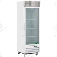 AMERICAN BIOTECH SUPPLY Lab Refrigerator: 16 cu ft, Upright, 1°C to 10°C, 29 3/4 in Overall Dp, Temp (MPN ABT-HC-LS-16). Key specifications — Door Opening Style: Right; Color: White; Alarm Type: Temperature; Manufacturer Part Number: ABT-HC-LS-16; Brand: AMERICAN BIOTECH SUPPLY; Product Type: Lab Refrigerator; Door Type: Swing Glass; Refrigerant Type: R-290.