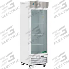 AMERICAN BIOTECH SUPPLY Lab Refrigerator: 16 cu ft, Upright, 1°C to 10°C, 29 3/4 in Overall Dp, Temp (MPN ABT-HC-LS-16). Key specifications — Door Opening Style: Right; Color: White; Alarm Type: Temperature; Manufacturer Part Number: ABT-HC-LS-16; Brand: AMERICAN BIOTECH SUPPLY; Product Type: Lab Refrigerator; Door Type: Swing Glass; Refrigerant Type: R-290.