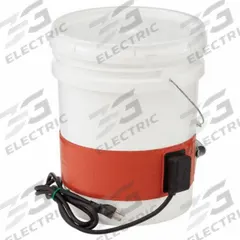 BRISKHEAT Drum Heater: 115V AC, 700 W Watts, 67°F to 85°F, Silicone Rubber, IP54, Drums (MPN DHCS11R). Key specifications — Brand: BRISKHEAT; Heater Material: Silicone Rubber; For Container Type: Drums; IP Rating: IP54; Environment: Outdoor; Current Rating: 5.8 A.