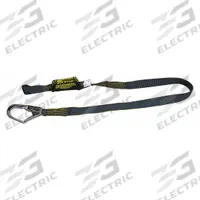 MILLER BY PIP Shock-Absorbing Lanyard: Shock Pack, Arc-Flash Rated, Steel Rebar Hook, 1 Legs, Gray (MPN 933KR-Z7/6FTBK). Key specifications — Brand: MILLER BY PIP; Color: Gray; Visual Load Indicator: Yes; Shock-Absorbing Lanyard Material: Kevlar.