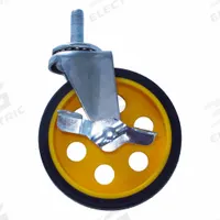 ROCK N ROLLER Swivel Caster: 350 lb Load Capacity, Aluminum/Rubber/Steel, Yellow, RCSTR5X125, 1 PR. Key specifications — Features: All-terrain R-Trac ™ casters offer a cushioned ride akin to pneumatic tires, featuring a built-in locking brake for added stability. They boast minimal rolling resistance, lightweight construction, and no-flat capabilities.; Compatible Grainger Part Number: 846N20; Manufacturer Part Number: RCSTR5X125; Accessory Type: Caster; Compatible with Product Type: Rock N Roller Multi-Carts.