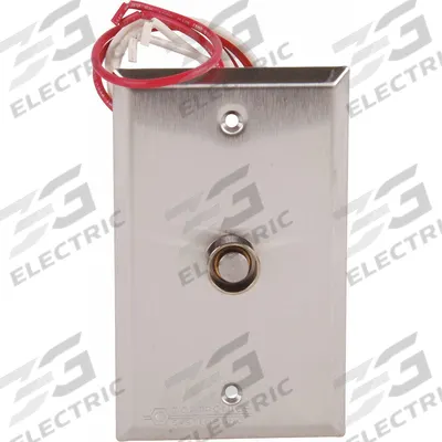 DORTRONICS Exit Push Button: 4 1/2 in Ht, 2 in Dp, 2 3/4 in Wd, Silver - Push-to-Exit Buttons