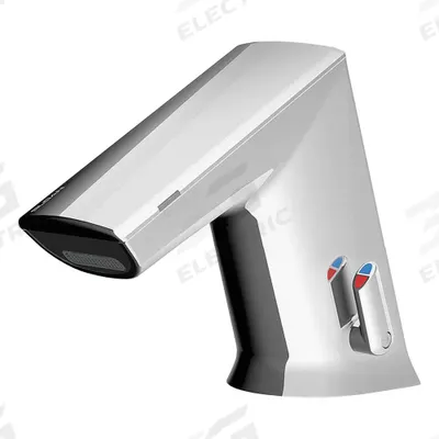SLOAN Bathroom Sensor Faucet: BASYS, Cast Zinc, Chrome Finish, Single-Post, Battery - Single-Post Sensor Bathroom Faucets