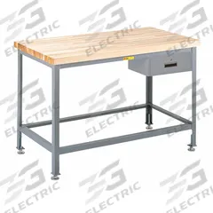 LITTLE GIANT Workbench: Adj Ht, Butcher Block, 24 in x 24 in, 2,000 lb Overall Load Capacity (MPN WT2424-LL-DR). Key specifications — attr558057: LITTLE GIANT.