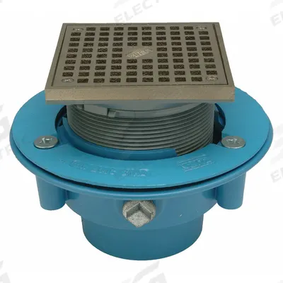 ZURN Floor Drain: 8 in Overall Dia, 5 in Grate Size, 2 in Nominal Pipe Size - General Purpose Floor Drains
