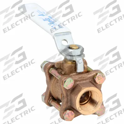 APOLLO Manual Two-Way Ball Valve: 1/2 in Size, Bronze, Straight, FNPT x FNPT - Bronze Ball Valves
