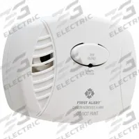FIRST ALERT Carbon Monoxide Alarm: Removable Battery, CO Detector, Electrochemical (MPN CO400B). Key specifications — Sensor Type: Electrochemical; Features: Front Loading Battery; Volume Level: 85 dB @ 10 ft; Battery Size: 9V; Alert Type: Sound; Battery Location: Front; Includes: Mounting Anchors; Brand: FIRST ALERT.