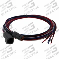 SPEED WIRING PRODUCTS Mini Connector: Deutsch DTM, 4 Poles, 72 in Wire Lead Lg, 7.5 A, 50V DC (MPN HF-04-7272). Key specifications — Wire Type: TXL Thin-Wall Cross-Linked Automotive Wire (SAE-J1128); Brand: SPEED WIRING PRODUCTS; Number of Poles: 4; Voltage Rating: 50V DC; Wire Jacket Material: Cross-Linked Polyethylene; Current Rating: 7.5 A; Wire Color: Black; Kit Contents - Description: (1) Receptacle with Male Contacts.