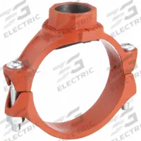 GRUVLOK Clamp Coupling: Clamp Tee, 8 in x 2 1/2 in x 1 1/4 in, Ductile Iron, EPDM Seal (MPN 0390171726). Key specifications — Brand: GRUVLOK; Maximum Operating Pressure: 300 psi @ 150° F; Fitting Pipe Size: 8 in x 2-1/2 in x 1-1/4 in.