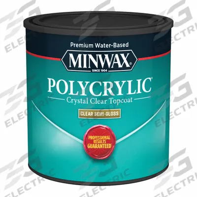 MINWAX Finish: Varnish, Interior, Water, 0.5 pt Container Size, Wood, Gloss, Clear - Wood Sealers & Finishes