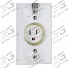 LEVITON Plugs and Receptacles: Single, 5-15, White, 125V AC, 15 A, 2 Pole / 3 Wire (MPN T5015-CHW)