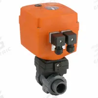 GF PIPING SYSTEMS Electrically Actuated Two-Way Ball Valve: 1 in, PVC, 100 to 230V AC, Straight (MPN 199107205). Key specifications — Actuator Features: Manual Override; Brand: GF PIPING SYSTEMS.