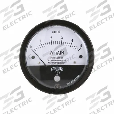 WINTERS Differential Pressure Gauge: Single-Side, 1/8 in NPTF Female, PFD, 4 in Dial - Low Operating Pressure Differential Gauges