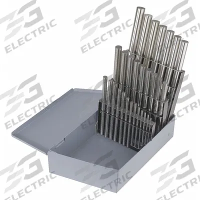 VERMONT GAGE Drill Blank Set: Letter, A Smallest Blank Dia., Z Largest Blank Dia. - High-Speed Steel Jobbers-Length Drill Bit Blank Sets