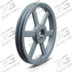 APPROVED VENDOR V-Belt Pulley: 2BK130, 2 Groove, 12.75 in OD, Bushed Bore, H/QT, Cast Iron. Key specifications — Pulley Industry Number: 2BK130; Pitch Diameter: 12.4 in (5L, B); For Belt Section (broad, with similar types): 5L, B, or BX.