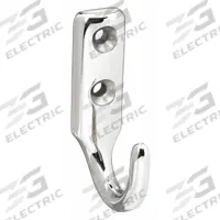 SUGATSUNE Hook: Screw, 44 lb Wt Capacity, 1 Points per Hook, Silver, 1 1/4 in Projection (MPN EL-30). Key specifications — Color: Silver; Finish: Mirror; Material: Stainless Steel; Product Type: Hook.