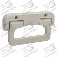 ELESA Folding Handle: Unthreaded Holes, Plastic, White, 80 mm Mounting Hole Center to Center (MPN 151051). Key specifications — Screw Size: M6; Brand: ELESA; Color: White.