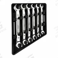 MILWAUKEE Flare Nut Wrench Set: Steel, Chrome, 6 Tools, 9 mm to 21 mm Range of Head Sizes (MPN 48-22-9471). Key specifications — attr309703: Chrome; attr309694: No; attr309702: Steel; attr324936: MILWAUKEE.