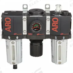 ARO Filter/Regulator/Lubricator: 3/8 in NPT, 85 cfm, 250 psi Max Op Pressure, 5 micron, 1500 Series (MPN C38231-810). Key specifications — attr109588: 1500; attr109524: ARO.