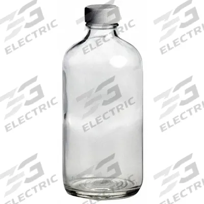 QORPAK Sampling Bottle: 240 mL, Colorless, 24-400, Polypropylene, Semi-Volatile Organics - Clear Narrow Mouth Round Glass Lab Bottles