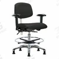 Cleanroom Task Chair: Vinyl, Arms Included, Ht Range 21 1/2 in to 29 in, 18 1/2 in Seat Wd, Adj (MPN BR-NCR-VMBCH-CR-T0-A1-CF-RG-8540). Key specifications — Foot Support: Yes; Back Tilt Backward: 13.5°; Back Tilt Forward: 10.5°; Base Material: Aluminum; Brand: APPROVED VENDOR; Product Type: Cleanroom Task Chair; Cleanroom Class: ISO 5; ESD-Safe: Not ESD Safe.