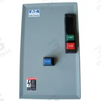 EATON IEC Magnetic Motor Starter: Non-Reversing, 3 Poles, Electronic Protection, 32 A, 480V AC (MPN ECX09H1CBA-R63/D). Key specifications — Brand: EATON; Pilot Lights Included: None; Auxiliary Contacts Included: 1NO/1NC.