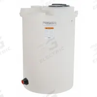 SNYDER INDUSTRIES Storage Tank: Single Wall, Vertical, 250 gal, Closed Top, 3/16 in Wall Thick, HDPE (MPN 5730100N97207). Key specifications — Construction Material: HDPE; Brand: SNYDER INDUSTRIES.