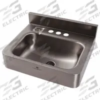 ACORN Bathroom Sink: 1950, Silver, Stainless Steel, 18 in Overall Lg, 15 in Overall Wd, Centerset (MPN 1950-1-09-GT-H34). Key specifications — Series: 1950; Includes: Lavatory Mounting Bracket; Color: Silver; Brand: ACORN; Sink Type: General Purpose; Material: Stainless Steel; Sink Material: Stainless Steel.