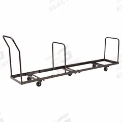 NATIONAL PUBLIC SEATING Chair Cart: 1,375 lb, 109 1/2 in L x 20 1/4 in W x 38 1/2 in H, (2) Swivel (MPN DY1400). Key specifications — Frame Color: Brown; For Use with Series: 1400; Brand: NATIONAL PUBLIC SEATING; Caster/Wheel Configuration: (2) Swivel.