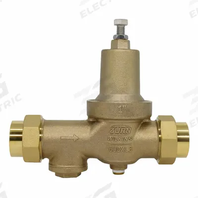 WILKINS Pressure Reducing Valve: FNPT x FNPT, 1 in Pipe Size, Brass, 15 psi to 75 psi - Standard Capacity Water Pressure Regulators