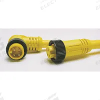 Extension Cordset: 7/8"-16 Male Straight x 7/8"-16 Female Straight, 3 Pins, Yellow, PVC (MPN 113020A01F060). Key specifications — Cable Jacket Color: Yellow; NEMA Rating: 6P; Cable Jacket Material: PVC; IP Rating: IP67; Wire Size: 16 AWG; Brand: BRAD HARRISON.