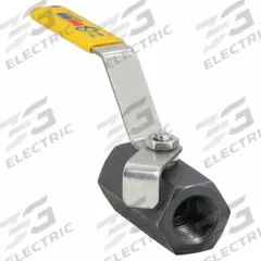 APPROVED VENDOR Manual Two-Way Ball Valve: 1/2 in, Carbon Steel, Straight, FNPT x FNPT, One-Piece (MPN 08Q011N06012S4). Key specifications — Brand: APPROVED VENDOR; Handle: Locking Lever.